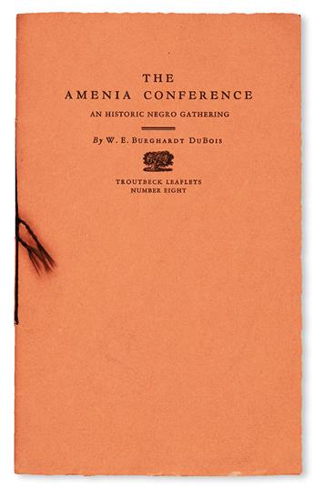 (CIVIL RIGHTS.) DU BOIS, W. E. B. The Amenia Conference; An Historic Negro Gathering.